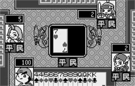 In game image of Trump Collection - Bottom-up Teki Trump Seikatsu on the Bandai WonderSwan.